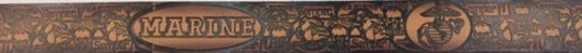 Marines All Over Print scene embossed leather belt