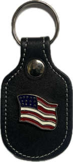 Deluxe leather key rings with medallions