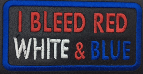 Leather Embroidery Patch 3 3/4" x 2 1/4"