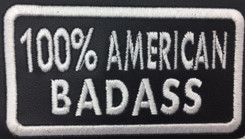 Leather Embroidery Patch 3 3/4" x 2 1/4"