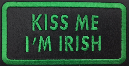 Leather Embroidery Patch 3 3/4" x 2 1/4"