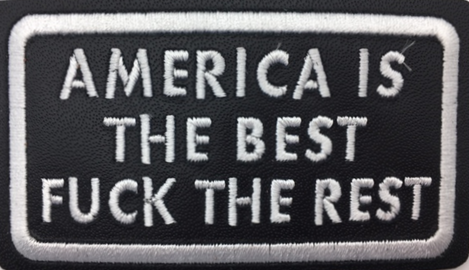 Leather Embroidery Patch 3 3/4" x 2 1/4"