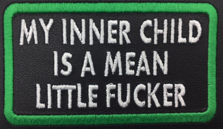 Leather Embroidery Patch 3 3/4" x 2 1/4"