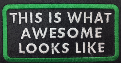 Leather Embroidery Patch 3 3/4" x 2 1/4"