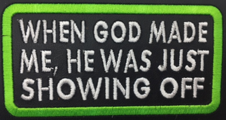Leather Embroidery Patch 3 3/4" x 2 1/4"