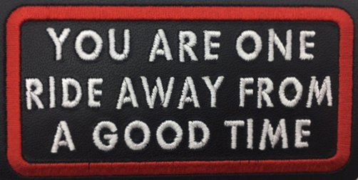 Leather Embroidery Patch 3 3/4" x 2 1/4"