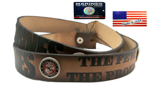 Marines Color Medallion Belt-Brown