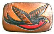 Leather Belt Buckle Bird Design