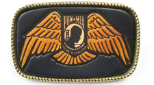 Leather Belt Buckle POW Design