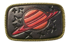 Leather Belt Buckle Planet Design