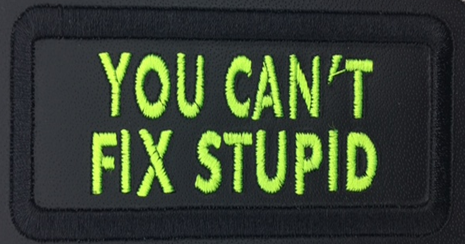 Leather Embroidery Patch 3 3/4" x 1 5/8"