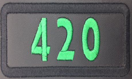 Leather Embroidery Patch 3 3/4" x 1 5/8"