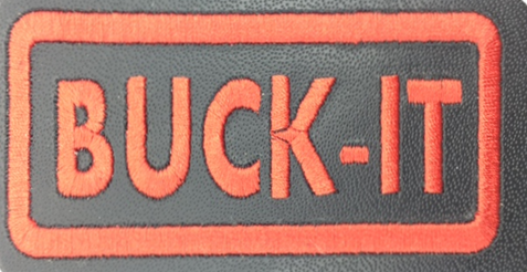 Leather Embroidery Patch 3 3/4" x 1 5/8"