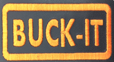 Leather Embroidery Patch 3 3/4" x 1 5/8"
