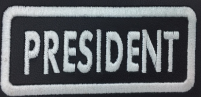 Leather Embroidery Patch 3 3/4" x 1 5/8"