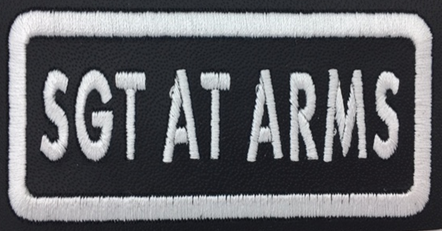 Leather Embroidery Patch 3 3/4" x 1 5/8"