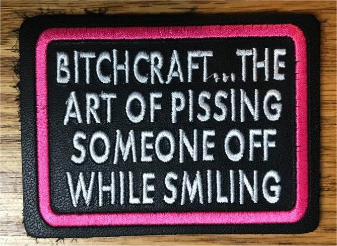 Leather Embroidery Patch 3 3/4" x 2 3/4"