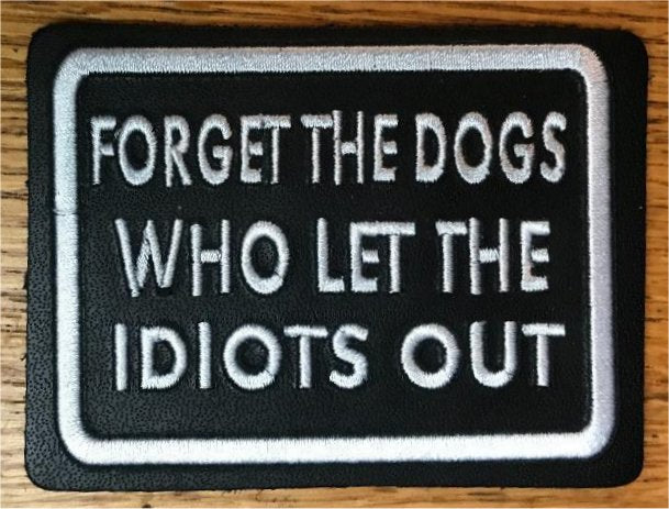 Leather Embroidery Patch 3 3/4" x 2 3/4"