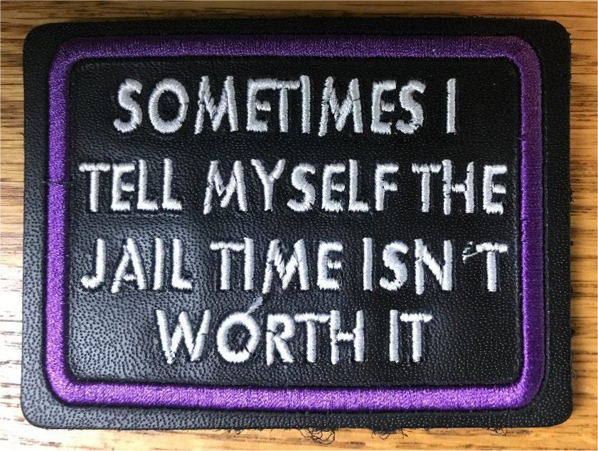 Leather Embroidery Patch 3 3/4" x 2 3/4"