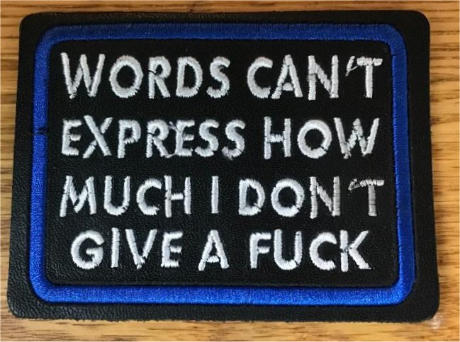 Leather Embroidery Patch 3 3/4" x 2 3/4"