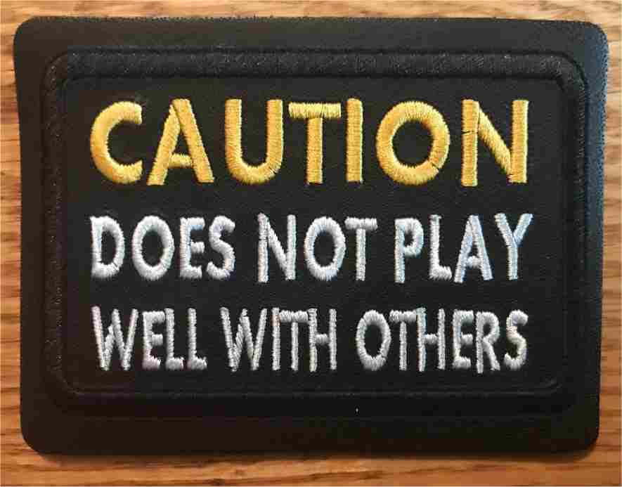 Leather Embroidery Patch 3 3/4" x 2 3/4"