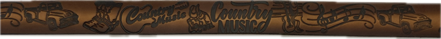 Country Music scene embossed leather belt