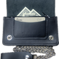 Leather Chain Wallet With Outside Zipper