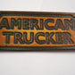 American Trucker painted scene embossed leather belt