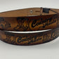 Country Music scene embossed leather belt