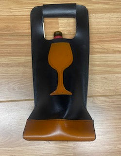 Leather wine glass shape