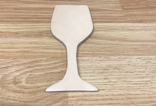 Leather wine glass shape