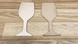 Leather wine glass shape