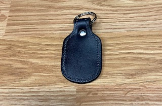 Leather key ring shape