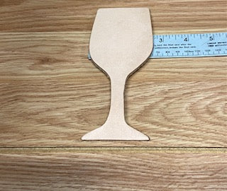 Leather wine glass shape