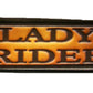 Lady Rider painted scene embossed leather belt