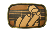 Leather Belt Buckle Guitar Designs