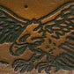 Eagle scene painted embossed leather belt